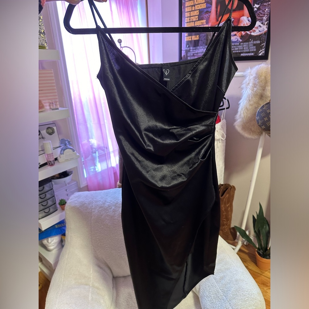 Black midi dress